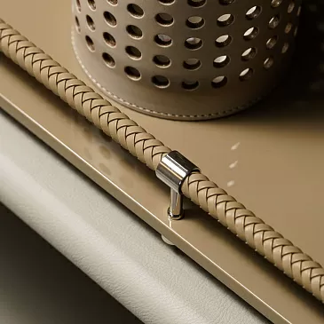 Фото Поднос Thea Lacquer Taupe 50 от Giobagnara