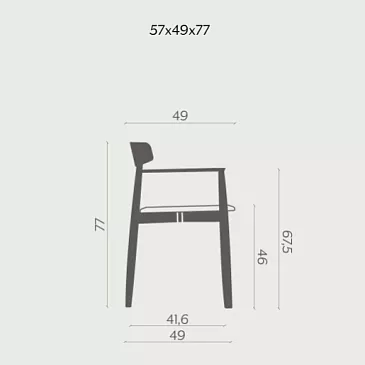 Фото Стул Claretta with armrest от Miniforms