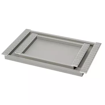 Фото Кожаный поднос Riviere Grey 50 от Giobagnara