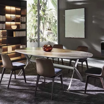 Фото Стол Gatwick Oval Orient Grey marble от Molteni & C