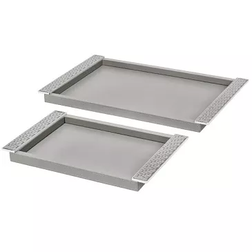 Фото Кожаный поднос Riviere Grey 50 от Giobagnara